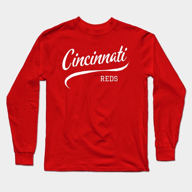 Reds Vintage Long Sleeve T-Shirt by CityTeeDesigns